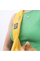 Pawstar Sarı Crossbody Çanta Kedi Köpek Taşıma Çantası - Thumbnail