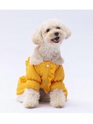 Pawstar Sarı Elizabeth Köpek Mont Köpek Yağmurluk Köpek Kıyafeti Köpek Elbisesi M - Thumbnail