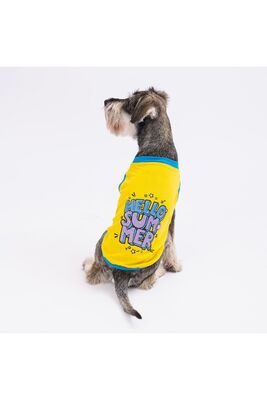 Pawstar - Pawstar Sarı Hello Summer Kedi Köpek Tişörtü - Kedi Köpek Kıyafeti 2XLarge