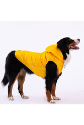 Pawstar Sarı Railway Orta ve Büyük Irklar İçin Anorak Yelek Köpek Yeleği Köpek Kıyafeti Köpek Yağmurluk - 5XL - Thumbnail