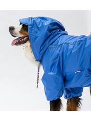 Pawstar Sax Mavi Muson Büyük Irk Köpek Tulum Yağmurluğu Köpek Yağmurluk Köpek Kıyafeti Köpek Elbisesi 4XL - Thumbnail