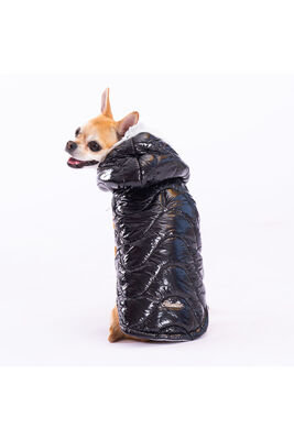 Pawstar - Pawstar Siyah Light Wave Anorak Yelek Köpek Yeleği Köpek Kıyafeti Köpek Yağmurluk XL