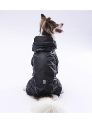 Pawstar Siyah Muson Köpek Tulum Yağmurluğu Köpek Yağmurluk Köpek Kıyafeti Köpek Elbisesi 2XL - Thumbnail