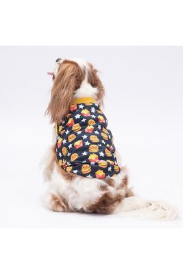Pawstar - Pawstar Star Hamburger Kedi Köpek Tişörtü - Kedi Köpek Kıyafeti L