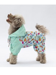 Pawstar Tokyo Köpek Tulum Yağmurluğu Köpek Yağmurluk Köpek Kıyafeti Köpek Elbisesi L - Thumbnail