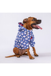 Pawstar Tonitruum Fileli Orta ve Büyük Irk Köpek Montu Köpek Yağmurluk Köpek Elbisesi Köpek Kıyafeti 4XL - Thumbnail