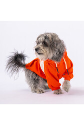 Pawstar Turuncu Cute Köpek Hoodie Köpek Sweat Köpek Kıyafeti Kedi Kıyafeti M - Thumbnail