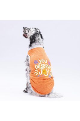 Pawstar - Pawstar Turuncu Joy Büyük Köpek Tişörtü - Köpek Kıyafeti (15 KG-45 KG) 5XL