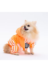 Pawstar Turuncu Tuta Küçük Irk Köpek Tulumu Köpek Kıyafeti Köpek Eşofmanı Kedi Kıyafeti XXL - Thumbnail