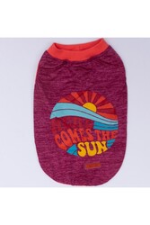 Pawstar Vişnerengi The Sun Kedi Köpek Tişörtü - Kedi Köpek Kıyafeti L - Thumbnail