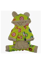 Pawstar Yeşil Animals Romper Küçük Ve Orta Irklar Için Tulum-mont Yağmurluk Köpek Kıyafeti M - Thumbnail