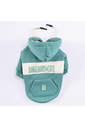 Pawstar Yeşil Cute Köpek Hoodie Köpek Sweat Köpek Kıyafeti Kedi Kıyafeti -2XL - Thumbnail