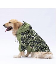 Pawstar Yeşil Dijon Büyük Irk Köpek Tulum Yağmurluğu Köpek Yağmurluk Köpek Kıyafeti Köpek Elbisesi 4XL - Thumbnail
