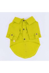 Pawstar Yeşil Linen Look Kedi Köpek Gömleği - Kedi Köpek Kıyafeti XL - Thumbnail