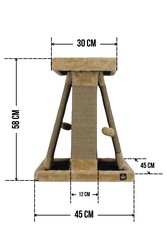 Piramit Tırmalamalı Kedi Evi - Thumbnail