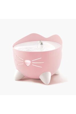 Catit - Catit Pixi Fountain Led Seviye Göstergeli Otomatik Kedi Su Sebili Pembe 2 Lt.