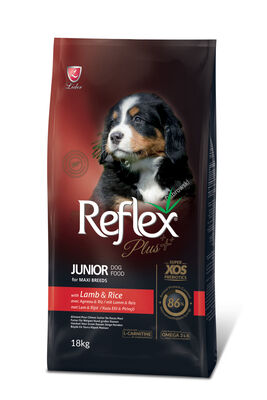 Reflex - Plus Junior Kuzu Etli Pirinçli Büyük Irk Yavru Köpek Maması 18 Kg