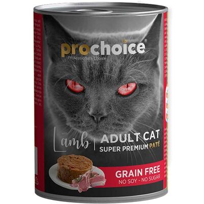 Pro Choice - Pro Choice Kuzu Etli Şekersiz Tahılsız Ezme Yetişkin Kedi Konservesi 400Gr