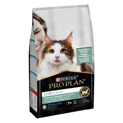 ProPlan - Pro Plan LiveClear +7 Hindili Alerjen Azaltan Kısırlaştırılmış Yaşlı Kedi Maması 1,4kg