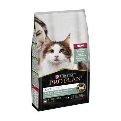 ProPlan - Pro Plan LiveClear Somonlu Alerjen Azaltan Kısırlaştırılmış Kedi Maması 1,4kg
