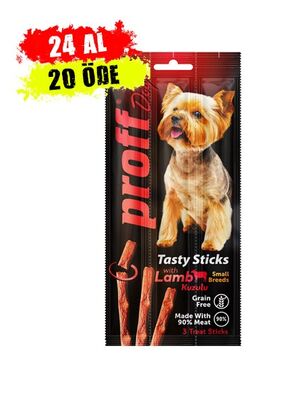 Proff - Proff Dog Kuzulu Tahılsız Küçük Irk Köpek Ödül Çubuğu 15gr (3'lü) x 24 ADET