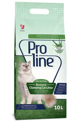Pro Line - Proline Aloe Vera Kokulu Ince Tane Topaklanan Kedi Kumu 10 Lt