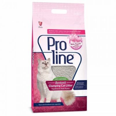 Proline - Proline Bebek Pudralı Bentonit Topaklaşan Kedi Kumu 5Lt