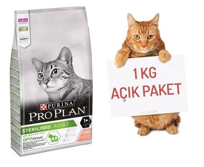 ProPlan - ProPlan Somon Balıklı Kısırlaştırılmış Kedi Maması 1 Kg AÇIK PAKET