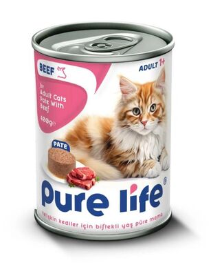 PureLife - Pure Life Biftekli Yetişkin Kedi Konservesi 400 Gr
