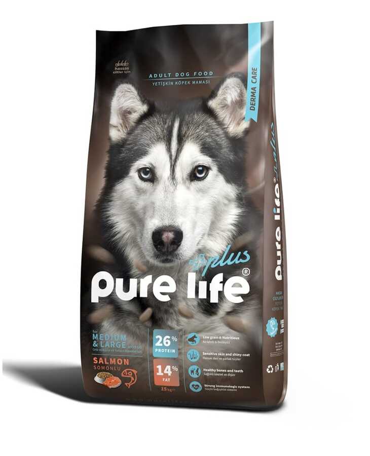 Pure Life Plus Sensitive Somonlu Hassas Yetişkin Köpek Maması 15 Kg