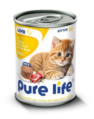 PureLife - Pure Lıfe Yavru Kedi Kuzu Etli Yaş Püre Mama 400 Gr
