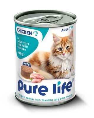 PureLife - Pure Lıfe Yetişkin Kedi Tavuk Etli Yaş Püre Mama 400 Gr