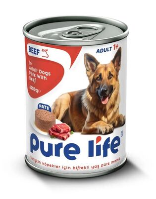PureLife - Pure Lıfe Yetişkin Köpek ( Beef ) Sığır Etli Yaş Püre Mama 400 Gr
