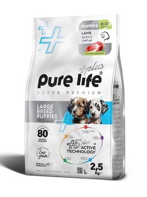 PureLife - PureLife Plus Kuzulu Büyük Irk Yavru Köpek Maması 2.5 Kg