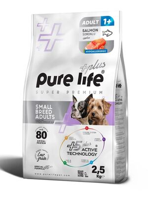 PureLife - PureLife Plus Somonlu Küçük Irk Yetişkin Köpek Maması 2.5 Kg