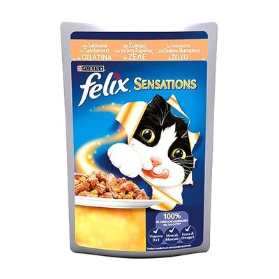 Felix - Purina Felix Sensations Somonlu Karidesli Yaş Kedi Maması 100 Gr