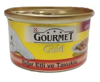 Gourmet - Gourmet Gold Sığır Etli ve Tavuklu Konserve Kedi Maması 85 Gr