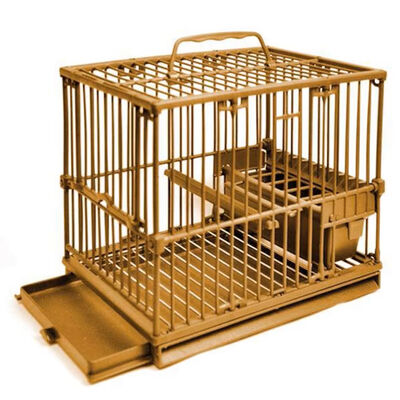 QH PET CAGE - Qh Pet Cage Plastik Kuş Taşıma Kafesi 15,5 X 22,5 X 19 Cm