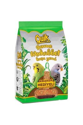 Quik - Quik Gurme Muhabbet Kuşu Yemi 500 gr Kraker Hediyeli