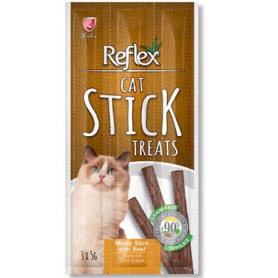 Reflex - Reflex Biftekli Kedi Ödül Çubuğu 5 Gr 3 Adet