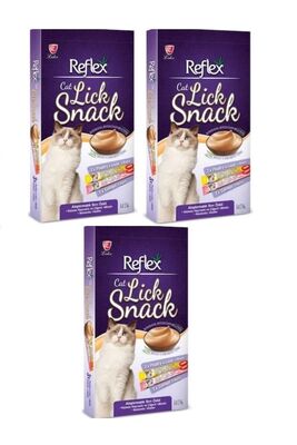 Reflex - Reflex Lick Snack Atıştırmalık Kedi Sıvı Ödülü 6X15 Gr-90 Gr - 3 Lü Paket