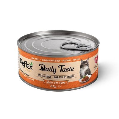 Reflex Plus - Reflex Plus Daily Taste Kıyılmış Sığır Etli Ve Havuçlu Kedi Konservesi 85Gr