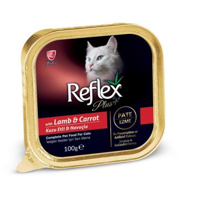 Reflex Plus - Reflex Plus Kuzu Etli Havuçlu Kedi Konservesi 100 GR