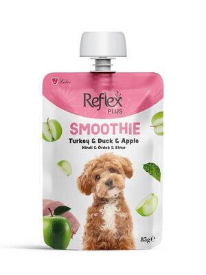 Reflex Plus - Reflex Plus Smoothie Hindi Ördek ve Elmalı Yetişkin Köpek Sıvı Ödül Maması 85 gr