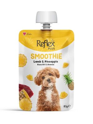 Reflex Plus - Reflex Plus Smoothie Kuzu Etli ve Ananaslı Yetişkin Köpek Sıvı Ödül Maması 85 gr