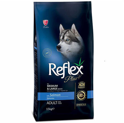 Reflex Plus - Reflex Plus Somonlu Büyük Ve Orta Irk Köpek Maması 15 Kg