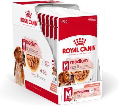 Royal Canin - Royal Canin Medium Adult Köpek Pouch Konserve 140gr x 10 Adet