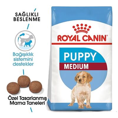 Royal Canin - Royal Canin Medium Puppy Orta Irk Yavru Kuru Köpek Maması 4 Kg