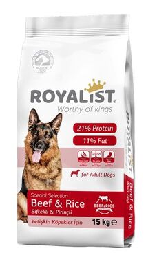 Royalist - Royalist Premium Beef Biftekli Yetişkin Köpek Maması 15 Kg