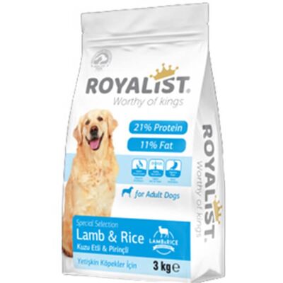 Royalist - Royalist Premium Kuzu Etli Pirinçli Yetişkin Köpek Maması 3 Kg